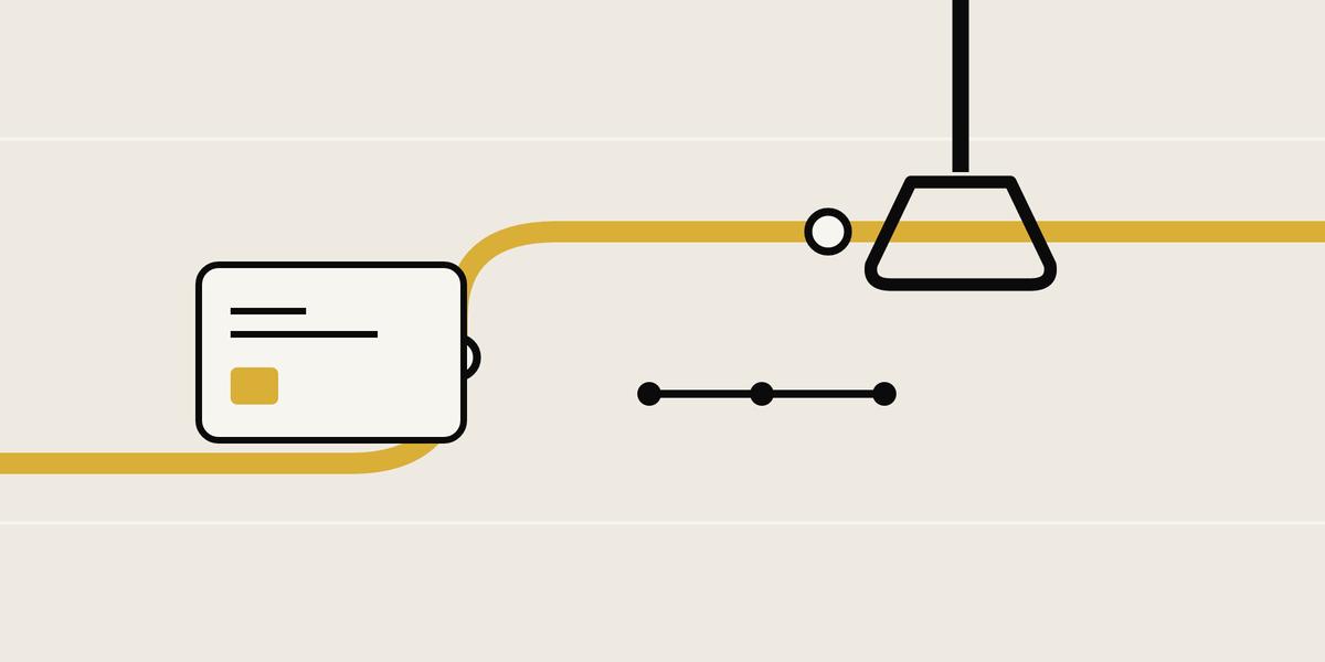 An original flat composition of a transit hand strap, a fare card and a route line. No official PRESTO card or transit screen is depicted.